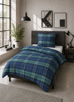 Cotton Flannel Bedding Brushed Both Sides Tartan Check