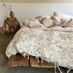 Cotton Gauze Bedding Set Floral Breathable Four-Piece