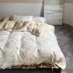 Cotton Gauze Bedding Set Floral Breathable Four-Piece
