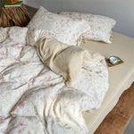 Cotton Gauze Bedding Set Floral Breathable Four-Piece