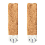 Cotton Socks Soft Feel Cat Paw Pattern One Size EU 35–42