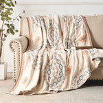 Cotton Throw Blanket Mandala Pattern Indoor & Outdoor Use