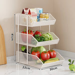 Countertop Fruit Organizer Metal Wire Space-Saving