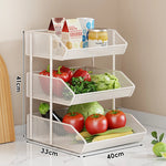 Countertop Fruit Organizer Metal Wire Space-Saving
