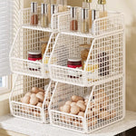 Countertop Pantry Organizer Coated Wire Multi-Tier Storage