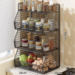 Countertop Pantry Organizer Coated Wire Multi-Tier Storage