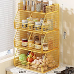 Countertop Pantry Organizer Coated Wire Multi-Tier Storage