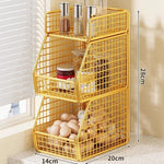Countertop Pantry Organizer Coated Wire Multi-Tier Storage