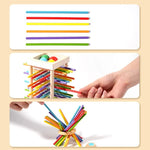 Counting Stick Set Multicolor Non-Toxic Wood Hands-On Learning