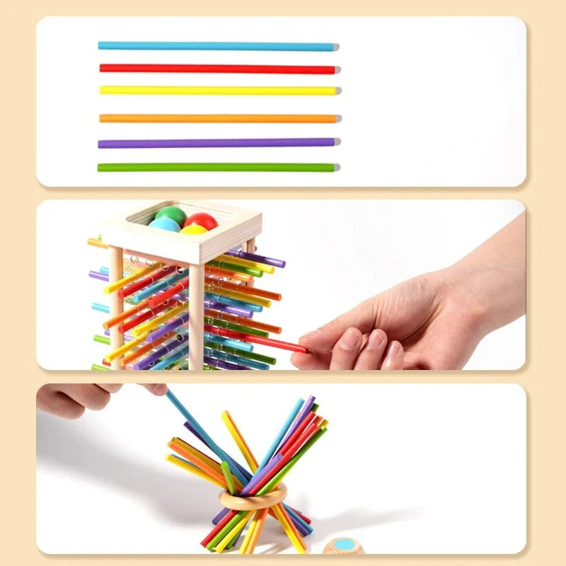 Counting Stick Set Multicolor Non-Toxic Wood Hands-On Learning
