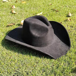 Cowboy Hat Faux Suede Wide Brim Structured Crown