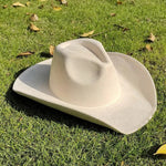 Cowboy Hat Faux Suede Wide Brim Structured Crown