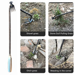 Crescent Weeder Long Handle Steel Blade & Ergonomic Grip
