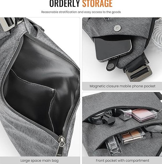 Crossbody Bag Anti-Theft RFID Blocking Water-Resistant