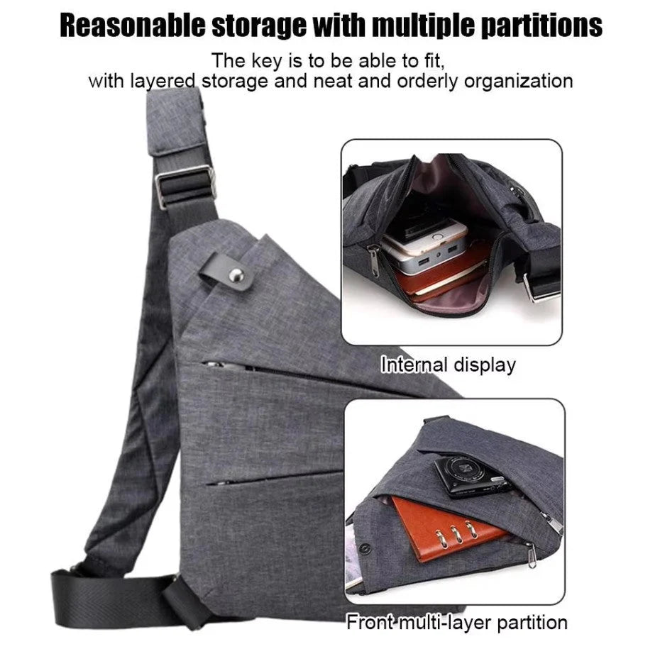 Crossbody Bag Anti-Theft RFID Blocking Water Resistant