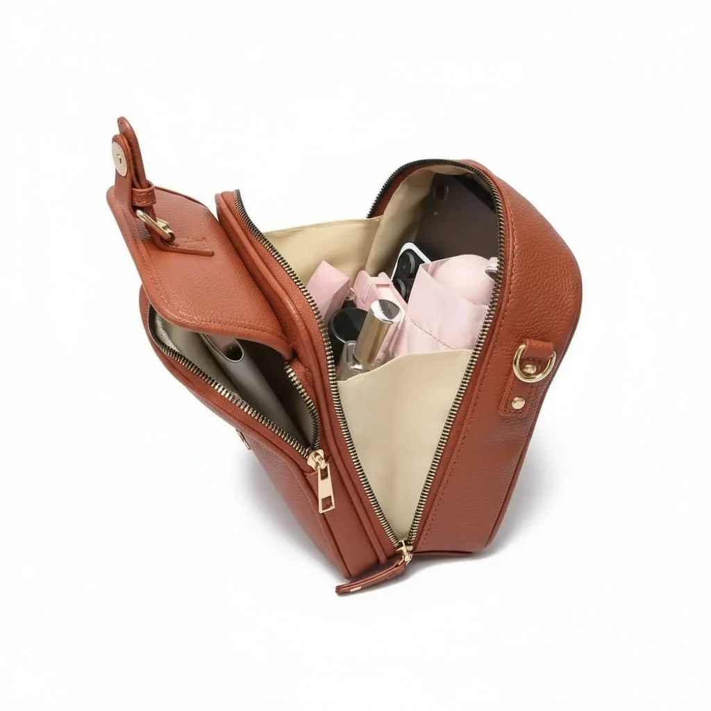 Crossbody Bag Anti-Theft Zippers Adjustable Strap