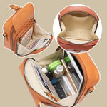 Crossbody Bag Compact Square Anti-Theft Zipper Adjustable Strap