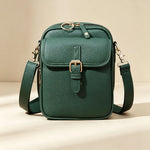 Crossbody Bag Compact Square Anti-Theft Zipper Adjustable Strap