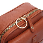Crossbody Bag Compact Square Anti-Theft Zipper Adjustable Strap