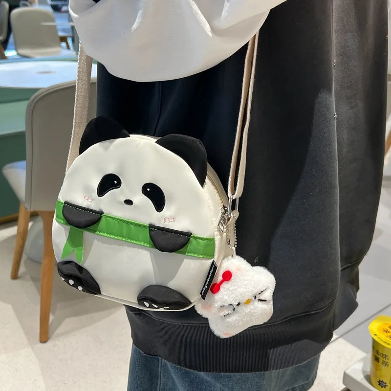 Crossbody Bag Panda Design Adjustable Strap