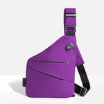 Crossbody Bag RFID-Blocking Cut-Resistant Strap Water-Repellent Polyester