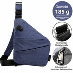 Crossbody Bag RFID-Blocking Cut-Resistant Strap Water-Repellent Polyester