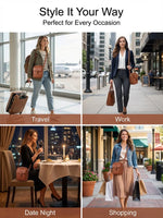 Crossbody Bag RFID-Blocking Wallet Glasses Compartment
