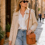 Crossbody Bag RFID-Blocking Wallet Glasses Compartment