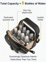 Crossbody Bag RFID-Blocking Wallet Glasses Compartment