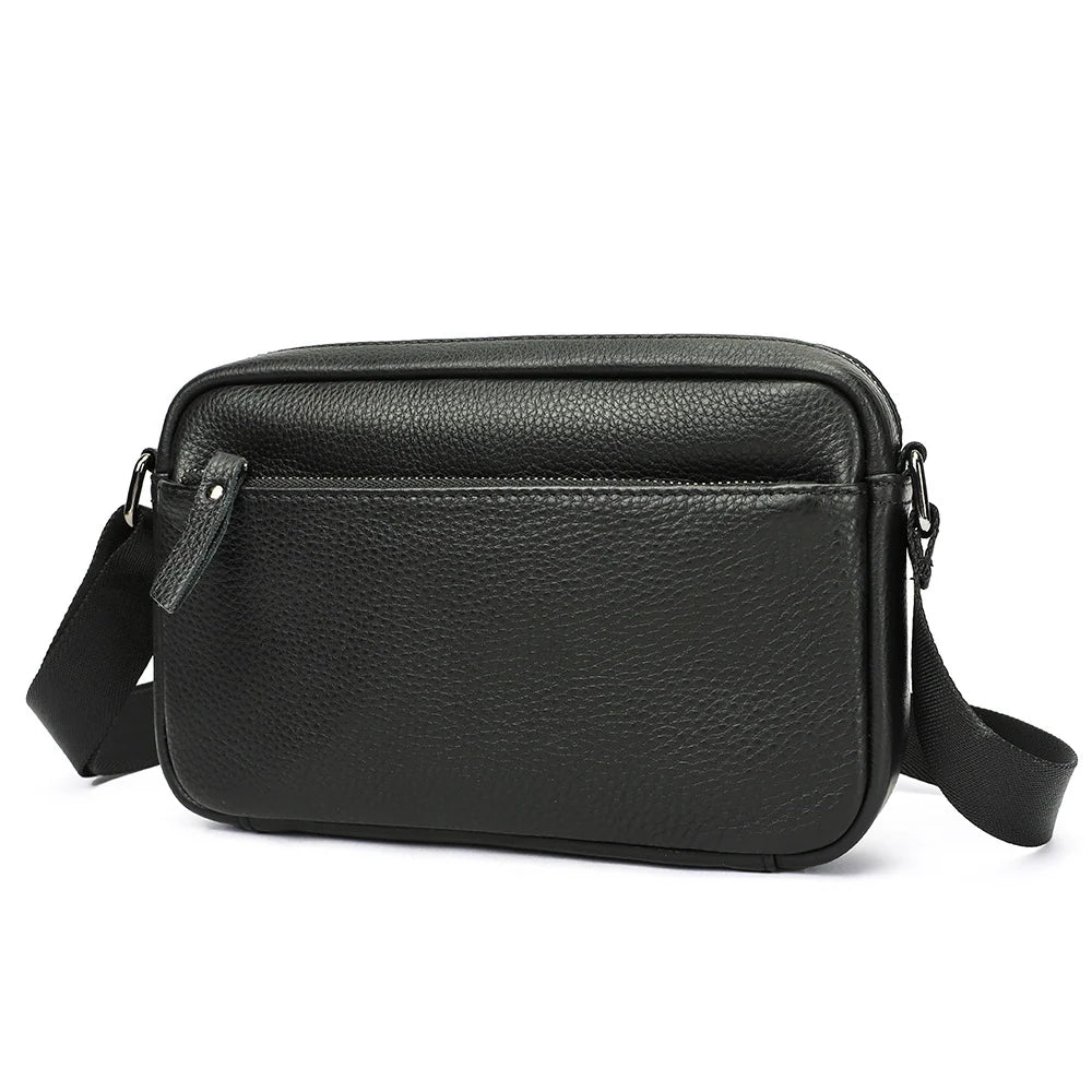 Crossbody Messenger Bag Genuine Leather Adjustable Strap