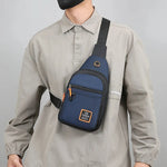 Crossbody Sling Bag Lightweight Oxford Nylon Multiple Zippered Pockets