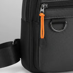 Crossbody Sling Bag Lightweight Oxford Nylon Multiple Zippered Pockets