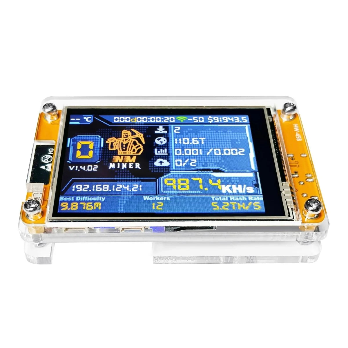Crypto Mining Device Integrated Display Up to 960 KH/s