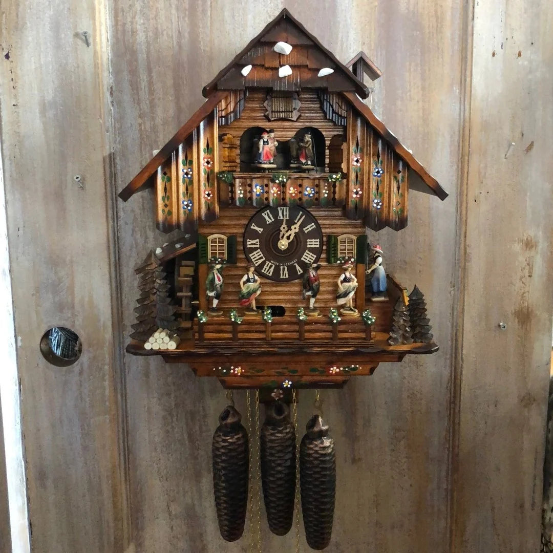 Cuckoo Clock Wooden Chalet Design Musical Chime Night Shutoff