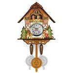 Cuckoo Clock Wooden Chalet Design Musical Chime Night Shutoff