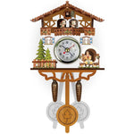 Cuckoo Clock Wooden Chalet Design Musical Chime Night Shutoff