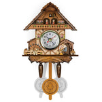 Cuckoo Clock Wooden Chalet Design Musical Chime Night Shutoff