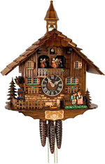 Cuckoo Clock Wooden Chalet Design Musical Chime Night Shutoff
