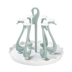 Cup Drying Rack Stainless Steel Holds 6 Cups Rotating Base
