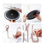 Cup Drying Rack Stainless Steel Holds 6 Cups Rotating Base