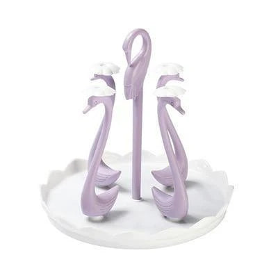 Cup Drying Rack Stainless Steel Holds 6 Cups Rotating Base