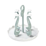 Cup Drying Rack Stainless Steel Holds 6 Cups Rotating Base