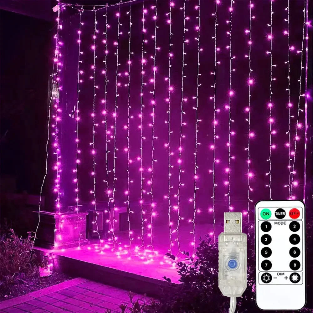 Curtain Lights USB Powered 8 Lighting Modes