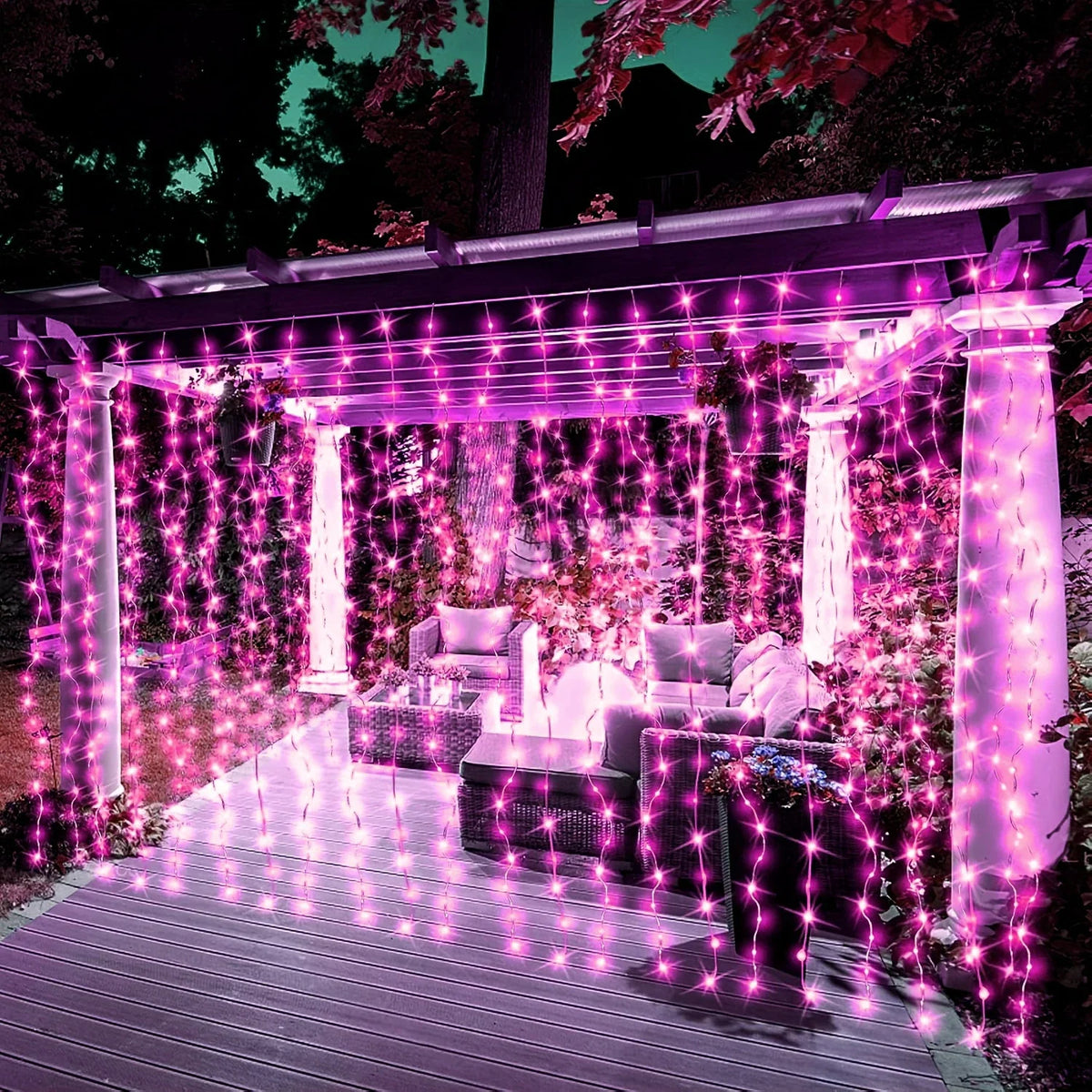 Curtain Lights USB Type-C Powered 8 Lighting Modes