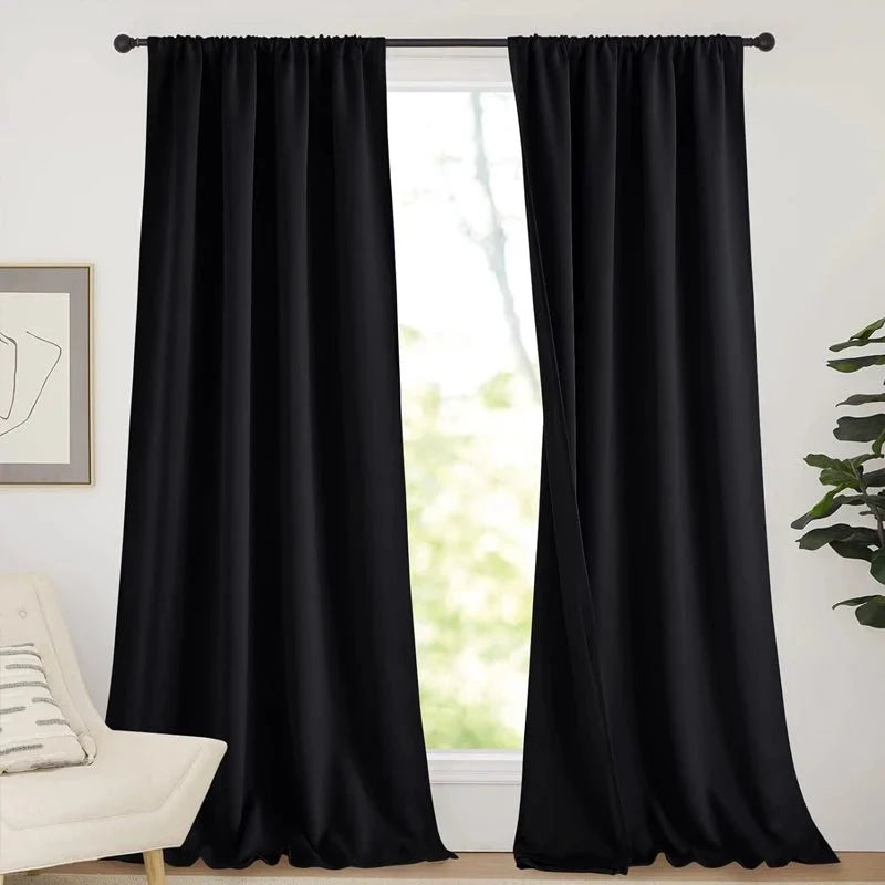 Curtain Thermal Insulating Water-Repellent Rod Pocket