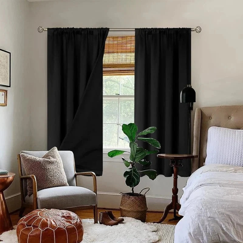 Curtain Thermal Insulating Water-Repellent Rod Pocket
