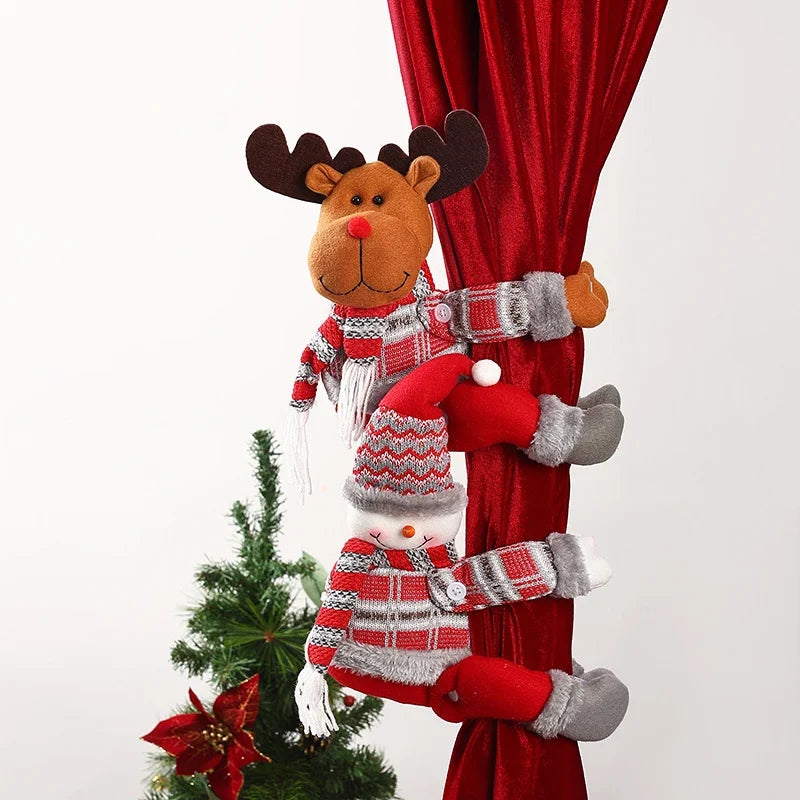 Curtain Tieback Festive Santa Durable Fabric & Universal Fit