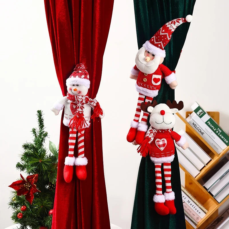 Curtain Tieback Plush Santa Design Soft & Durable