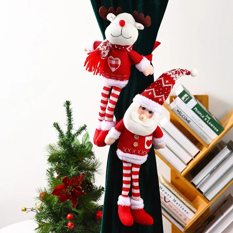 Curtain Tieback Plush Santa Design Soft & Durable