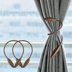 Curtain Tiebacks Flexible Tool-Free Set of 4 or 8